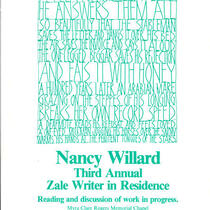 Nancy Willard - Third Annual Zale Writer-In-Residence