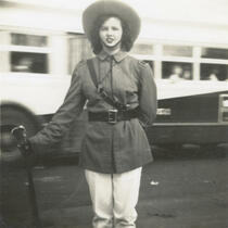Jean Boudreaux in Band Uniform with Hat