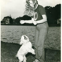Joanne Hilton and her dog