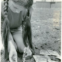 Girl planting seeds