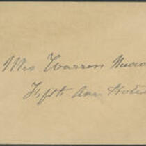 Christmas Card from Warren A. Newcomb to J.L. Newcomb