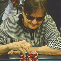 Jean Boudreaux with Poker Chips