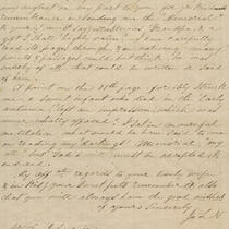 Letter written by J.L. Newcomb